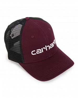 Бейсболка сетка Carhartt Style # 101195 Canvas Mesh-Back Logo Graphic Cap Wine
