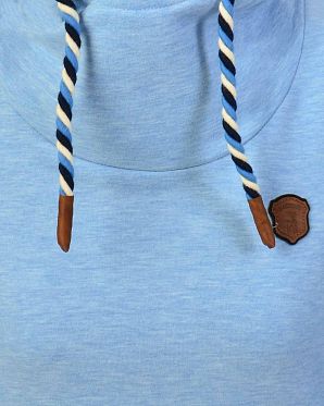 Толстовка женская с капюшоном Naketano Schmierlappen Jeck VI Amazing Blue Толстовка женская с капюшоном Naketano Schmierlappen Jeck VI Amazing Blue