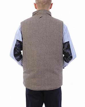 Жилетка на молнии утепленная мужская шерсть Publish Crawford Beige