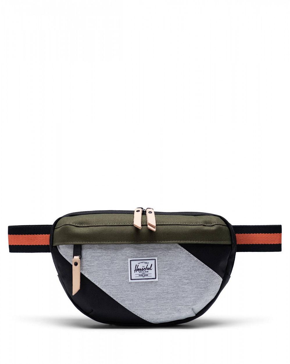 Сумка поясная водостойкая Herschel Nineteen Black Ivy Green Light Grey Crosshatch отзывы