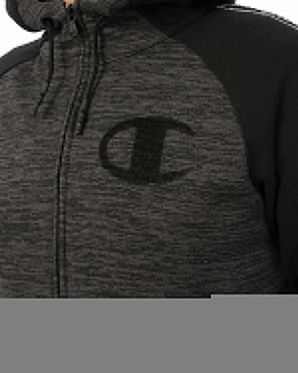 Толстовка с капюшоном на молнии Champion Authentic American EZ509 Grey Black Толстовка с капюшоном на молнии Champion Authentic American EZ509 Grey Black
