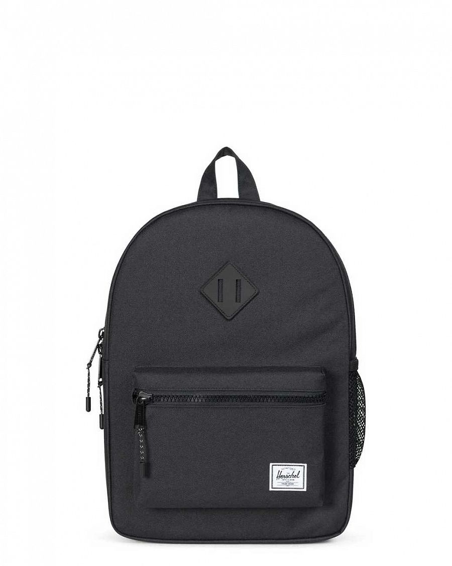 Рюкзак маленький с отделом для 13 ноутбука Herschel Heritage Youth Black Rubber отзывы