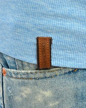 Футболка женская летняя на широкой резинке Naketano Wolle Dizzy VIII Amazing Blue Melange