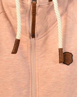 Толстовка женская на молнии с капюшоном Naketano Brazzo Pastel Pink