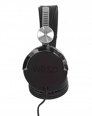 Наушники с микрофоном проводные с поворотным наушником WeSC Bass DJ Headphones Black