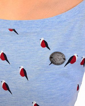 Футболка женская Naketano Wolle Doofmann V Amazing Blue Melange