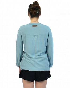 Футболка женская на резинке свободная Naketano Diese Motzfotz Smoky Blue Футболка женская на резинке свободная Naketano Diese Motzfotz Smoky Blue