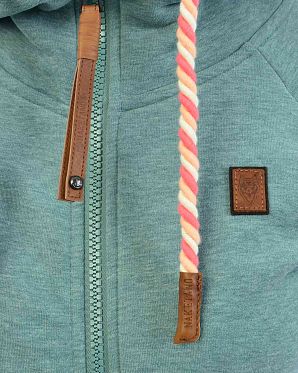 Толстовка женская на молнии с капюшоном Naketano Brazzo Jeck Stormy Sea Mel