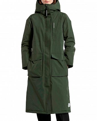 Парка женская зимняя водонепроницаемая Didriksons Leya Long Green