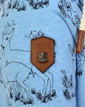 Толстовка женская с капюшоном Naketano Darth im Spessart Amazing Blue Melange Толстовка женская с капюшоном Naketano Darth im Spessart Amazing Blue Melange