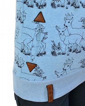 Толстовка женская с капюшоном Naketano Darth im Spessart Amazing Blue Melange Толстовка женская с капюшоном Naketano Darth im Spessart Amazing Blue Melange