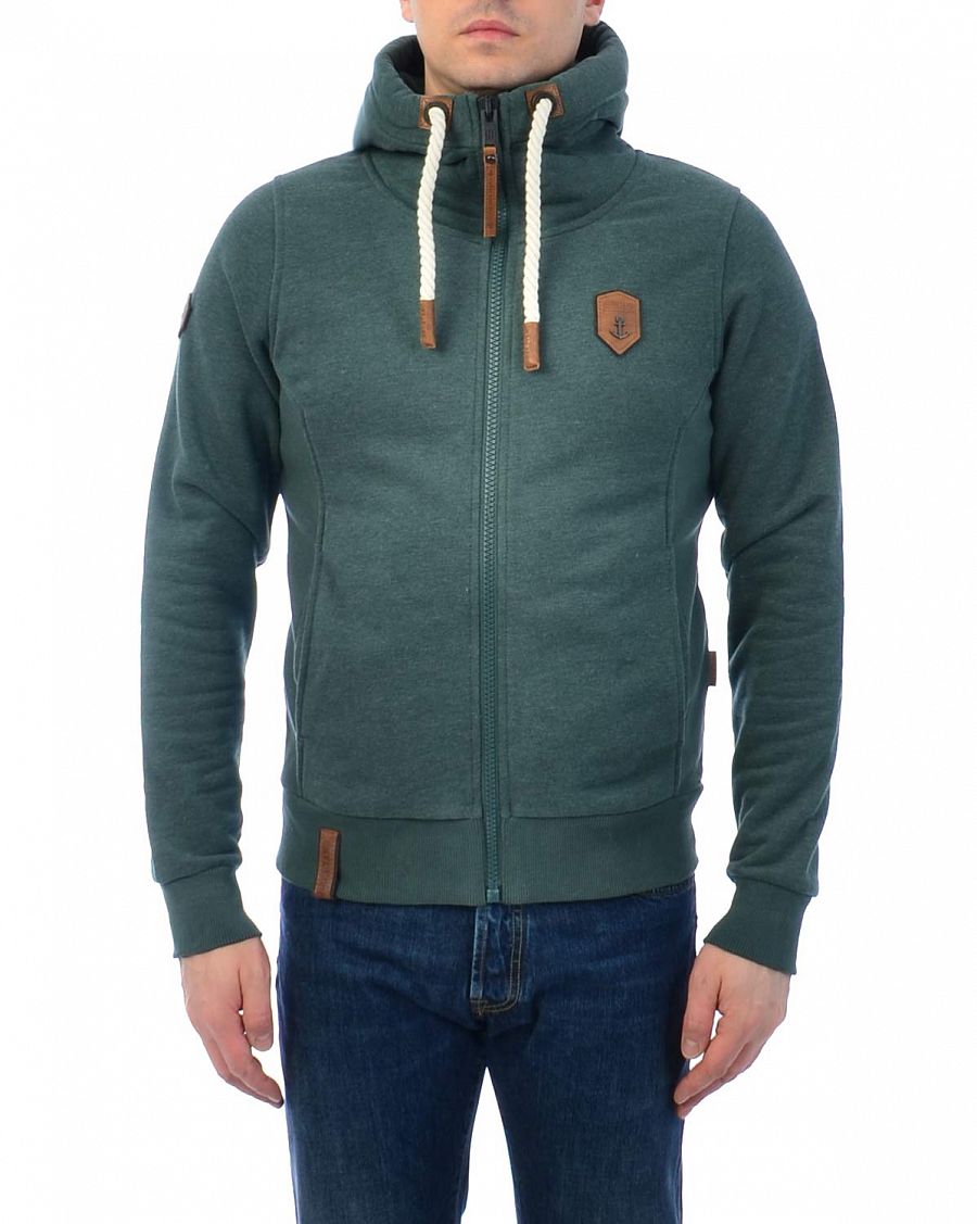 Толстовка мужская на молнии с капюшоном Naketano Hoodie Birol Jungle Green отзывы