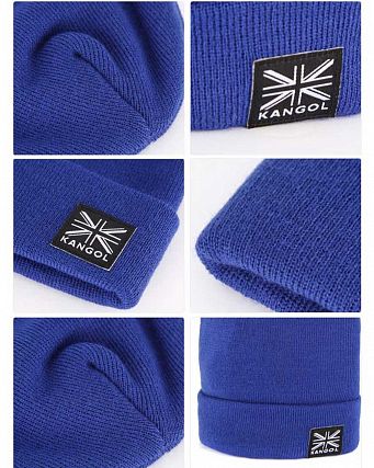 Шапка зимняя вязаная с подворотом Англия Kangol Cuff Ultra Blue