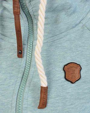 Толстовка женская на молнии с капюшоном Naketano Brazzo Jeck Wiederkauer Grun Mel