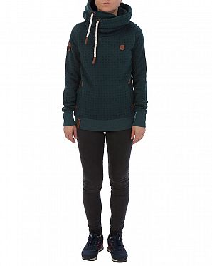 Толстовка женская с капюшоном Naketano Darthovic Dirty Green Star