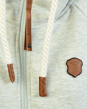 Толстовка женская с капюшоном Naketano Blonder Engel Wiederkauer Stone Grey Gun Melange