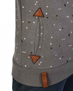 Толстовка женская с капюшоном Naketano Kann Ich Valuta II Dark Grey Melange Толстовка женская с капюшоном Naketano Kann Ich Valuta II Dark Grey Melange