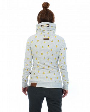 Толстовка женская на молнии с высоким воротом Naketano That is your oath Amazing Grey