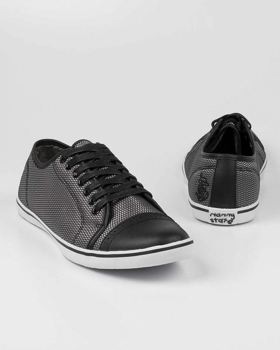 Кеды мужские Nanny State Toe Detail Black Silver Mesh отзывы