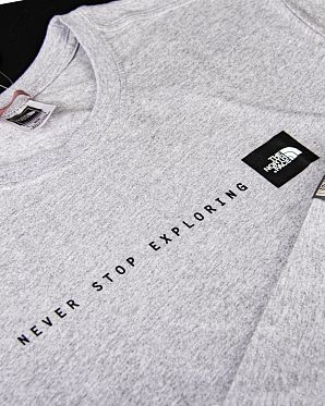 Футболка мужская The North Face Never Stop Exploring Grey Heathet Футболка мужская The North Face Never Stop Exploring Grey Heathet