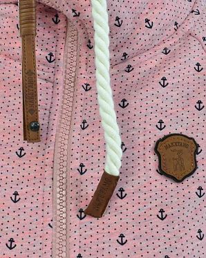 Толстовка женская на молнии с капюшоном Naketano Brazzo Ankerdizzel Schmutzmuschi Pink