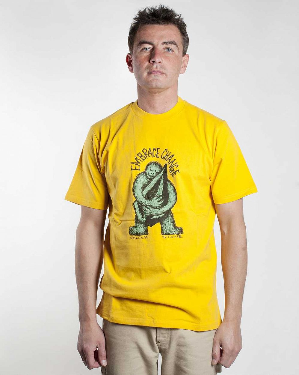 купить Футболка Volcom Embhang Basic Tee Gold в Москве купить Футболка Volcom Embhang Basic Tee Gold в Москве