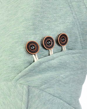 Толстовка женская с капюшоном Naketano Schickobello Grun Melange