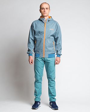 Ветровка водоотталкивающая на флисе Iriedaily City Shield 3 Grey Blue