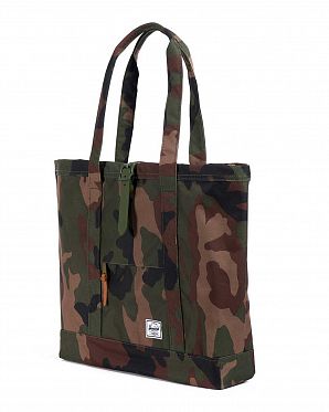 Сумка шоппер большой через плечо Herschel Market XL Woodland Camo Army Rubber Сумка шоппер большой через плечо Herschel Market XL Woodland Camo Army Rubber