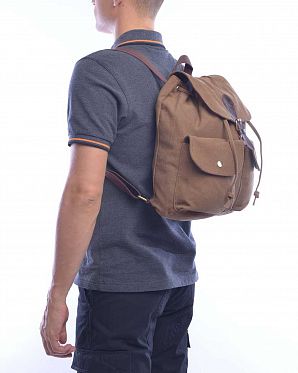 Рюкзак водостойкий из толстой джинсы Kaukko Korea FJ17 Brown