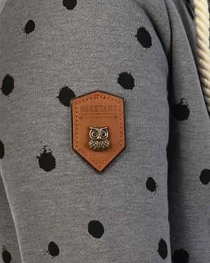 Толстовка женская с капюшоном Naketano Genitalalarm Dark Grey Melange Толстовка женская с капюшоном Naketano Genitalalarm Dark Grey Melange