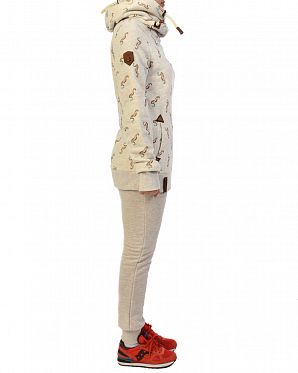 Толстовка женская с капюшоном Германия Naketano Forest Hemp Oma Mel Толстовка женская с капюшоном Германия Naketano Forest Hemp Oma Mel