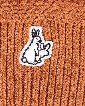 Шапка вязанная с подворотом FR2 Rib Stitch Made in Japan Tabaco