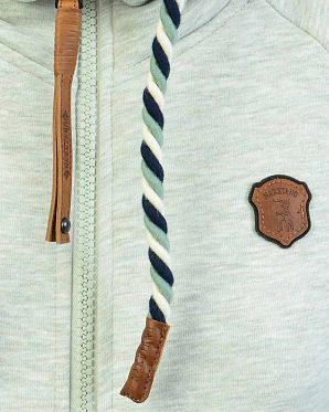 Толстовка женская на молнии с капюшоном Naketano Brazzo Jeck Stone Grey