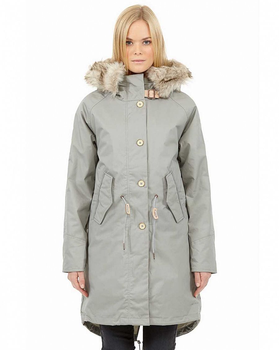 Парка зимняя водоотталкивающая на меху Elvine Fishtail parka Light Grey отзывы