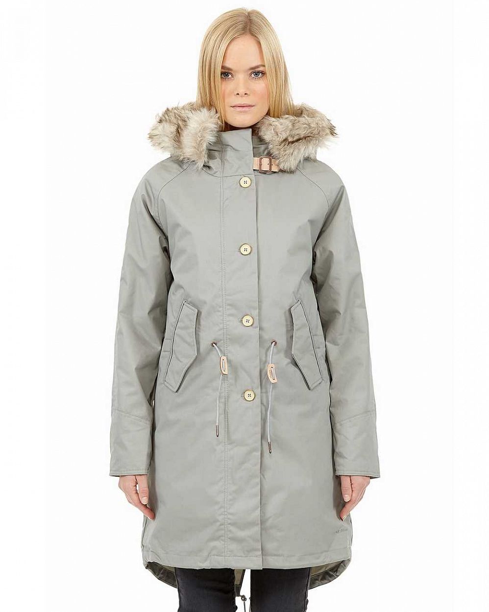 купить Парка зимняя водоотталкивающая на меху Elvine Fishtail parka Light Grey в Москве купить Парка зимняя водоотталкивающая на меху Elvine Fishtail parka Light Grey в Москве