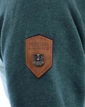 Толстовка женская с капюшоном на молнии Германия Naketano Mach Nasty Mint Jungle