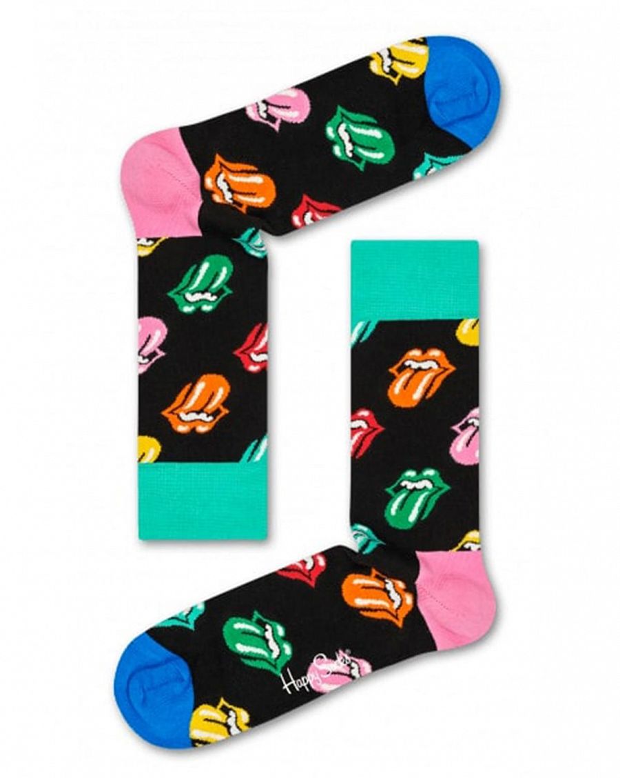 Носки Happy Socks ROLLING STONES PAINT IT BRIGHT SOCK Black Pink отзывы Носки Happy Socks ROLLING STONES PAINT IT BRIGHT SOCK Black Pink отзывы