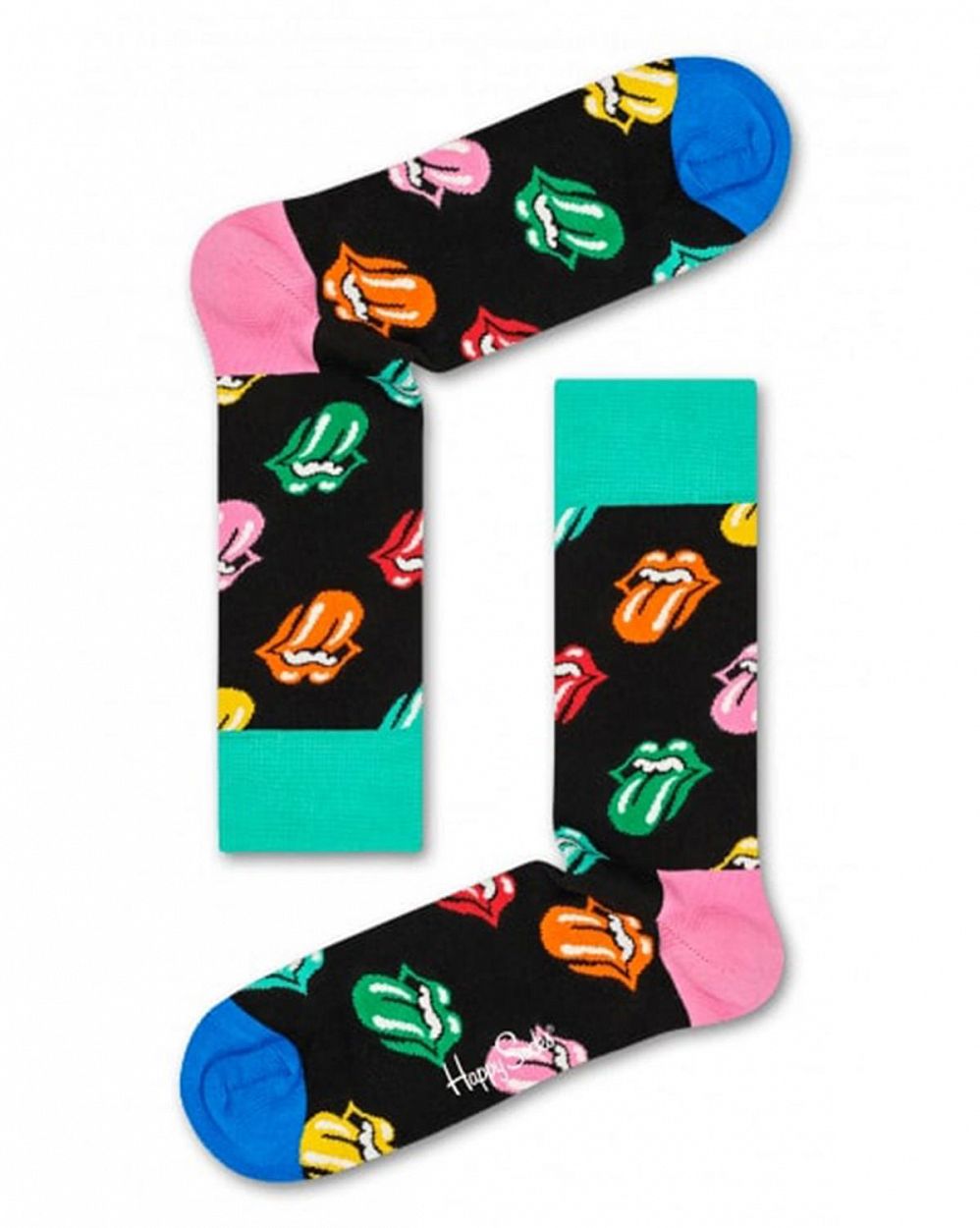 Носки Happy Socks ROLLING STONES PAINT IT BRIGHT SOCK Black Pink отзывы