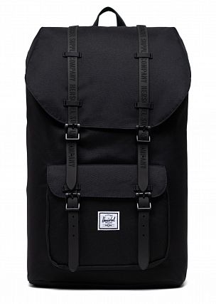 Рюкзак водоотталкивающий большой с отделом для 15 ноутбука Herschel L. America Black Clear Rubber