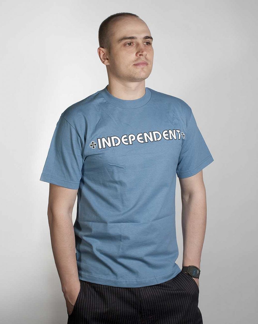 Футболка Independent Bar/cross Slate Blue отзывы