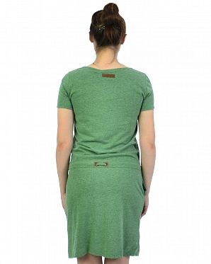 Платье женское короткий рукав и карманами Naketano El Majmuni Leaf Green Melange Платье женское короткий рукав и карманами Naketano El Majmuni Leaf Green Melange
