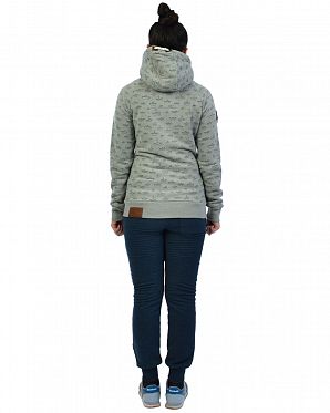 Толстовка женская на молнии с капюшоном Naketano Speed Ferocity Training Gun Smoke Melange