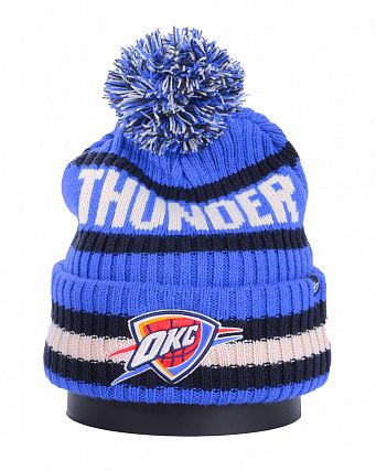 Шапка с помпоном на флисе '47 Brand NBA Oklahoma City Tunder Blue