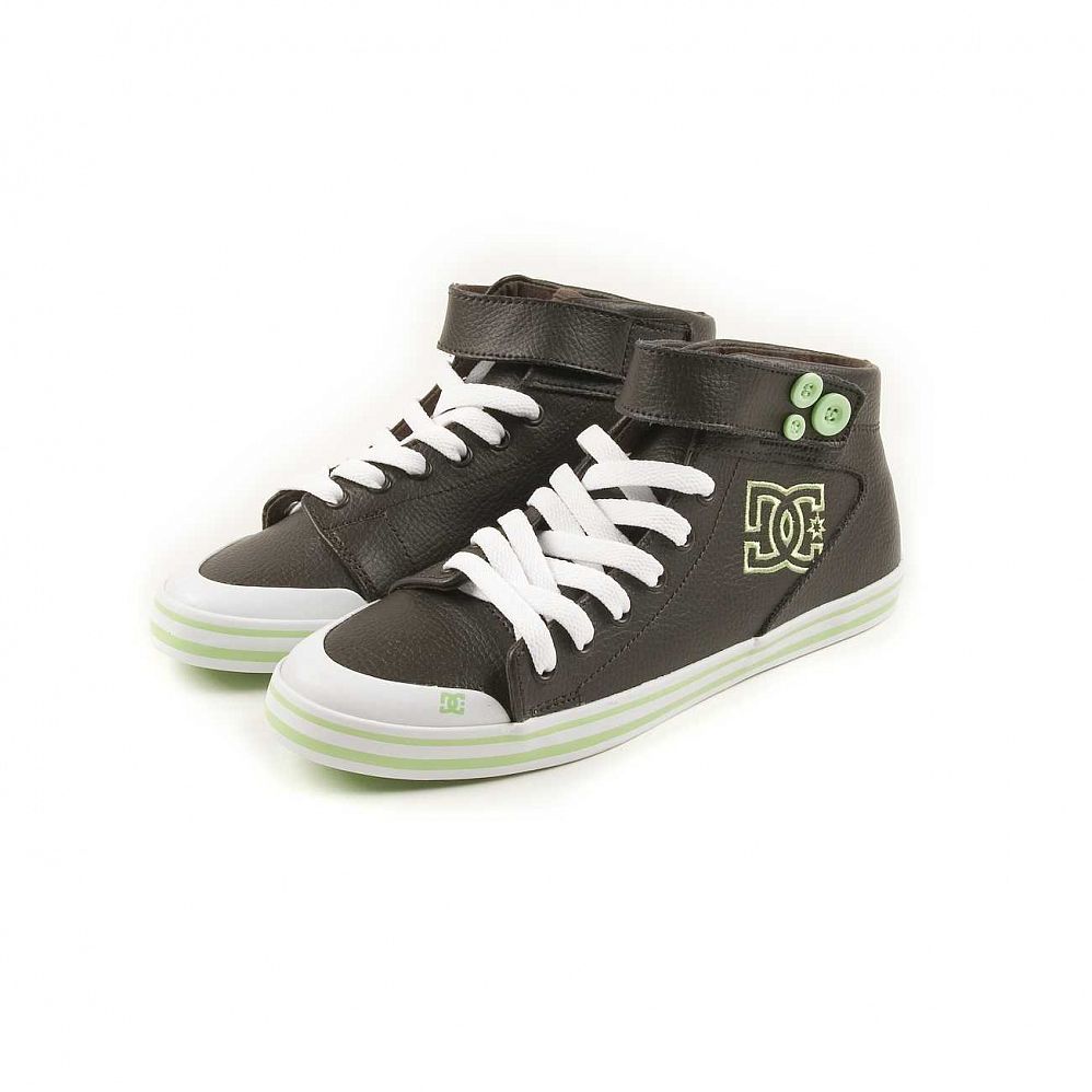 Кеды женские высокие кожаные DC Shoes Venice Mid Chocolate Green отзывы