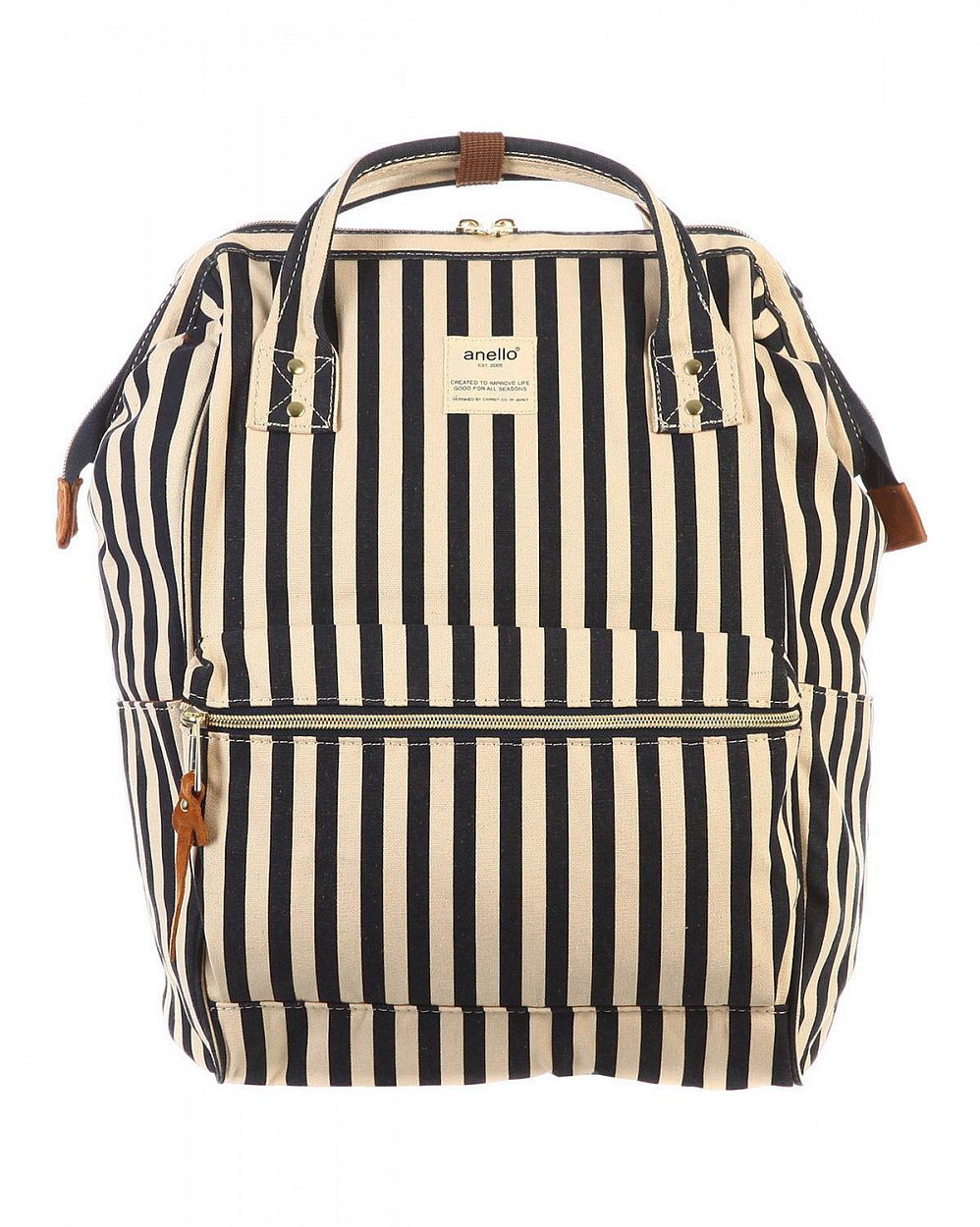 Рюкзак из водостойкой плотной джинсовой ткани с двумя ручками Anello Japan Stripe Navy отзывы