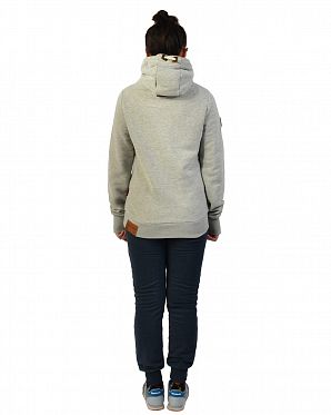 Толстовка женская с капюшоном Naketano Schmierlappen Grey Mel