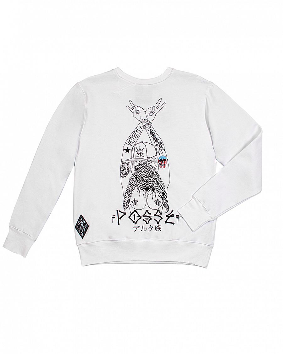 Толстовка свитшот Rum Knuckies V Posse White отзывы Толстовка свитшот Rum Knuckies V Posse White отзывы