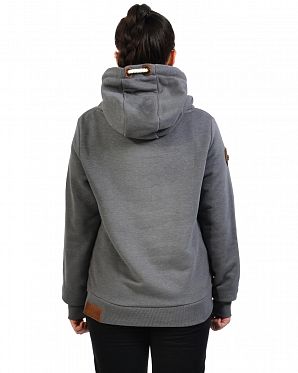 Толстовка женская с капюшоном Naketano Schmierlappen IX Dark Grey Mel Толстовка женская с капюшоном Naketano Schmierlappen IX Dark Grey Mel