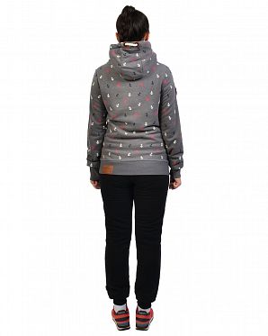 Толстовка женская с капюшоном Naketano Taschenbilliard Ins Dark Grey Mel Толстовка женская с капюшоном Naketano Taschenbilliard Ins Dark Grey Mel